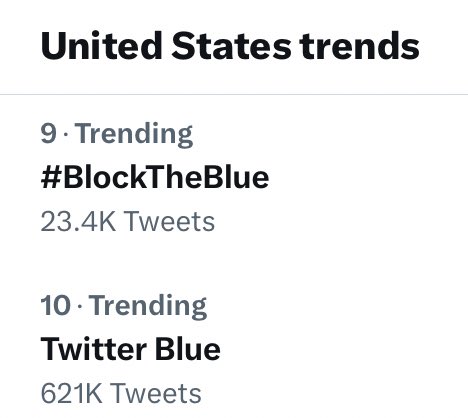 #BlockTheBlue Trending